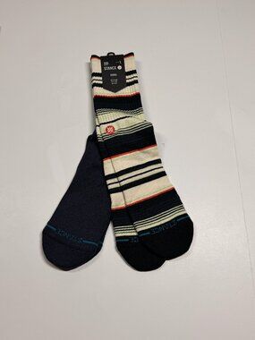 NWT Stance Combed Cotton Blend Crew Socks - Large - 2 Pair